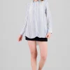 Camisa over manga larga rayas