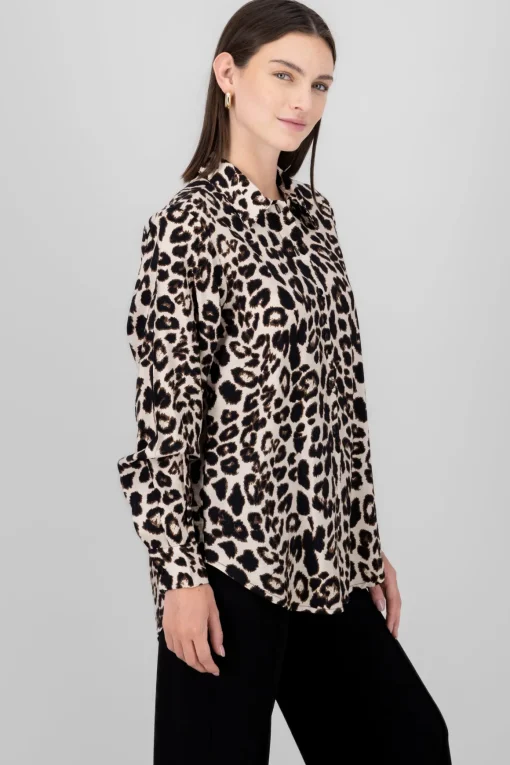 Camisa oversize animal print