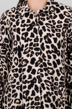 Camisa oversize animal print