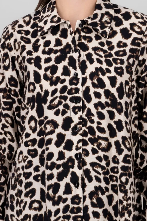 Camisa oversize animal print