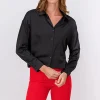 Camisa satín manga larga