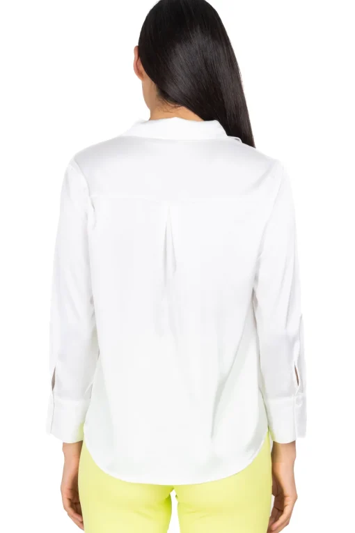 Camisa satín manga larga botones