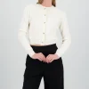 Cardigan con cuello redondo botones dorados Hyp