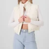 Chaleco con cuello alto liso