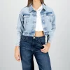 Chamarra trucker crop