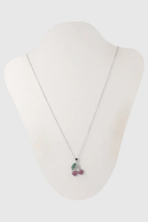Collar dije cerezas brillos
