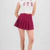 Falda mini tableada lisa