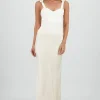 Falda satin midi