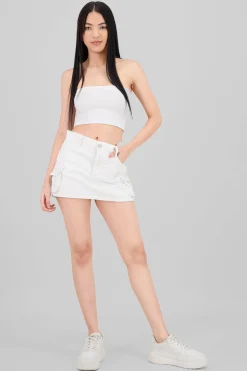 Falda short cargo 2 bolsas parche