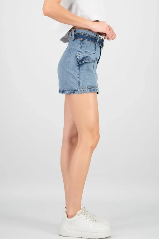 Falda short cinto 2 bolsas