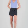 Falda short corte asimetrico pret ancha hypsters
