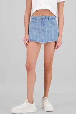 Falda short rayada
