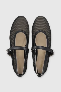 Flat mary jane mesh