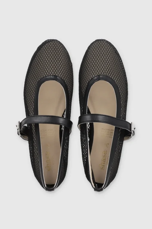 Flat mary jane mesh
