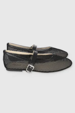 Flat mary jane mesh
