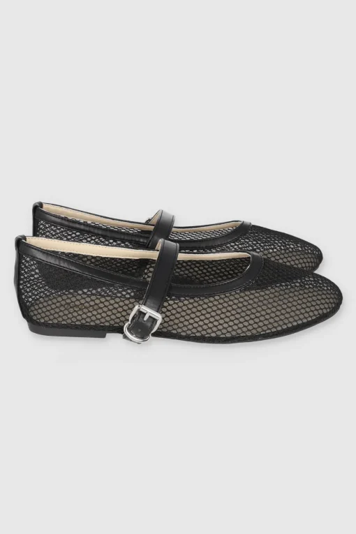 Flat mary jane mesh
