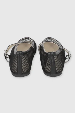 Flat mary jane mesh