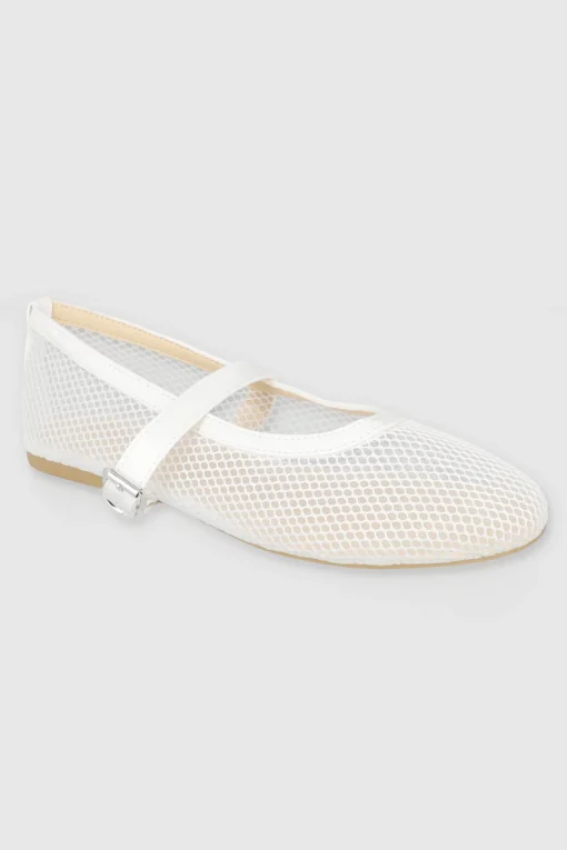 Flat mary jane mesh