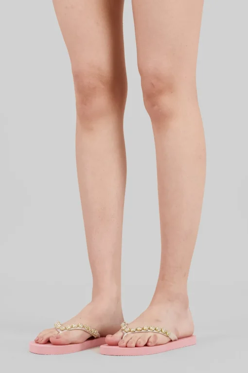 Flip Flops Chinela Flor Brillos