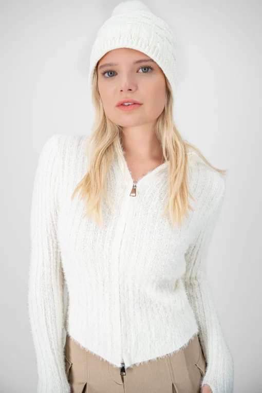 Gorro tejido cuadros
