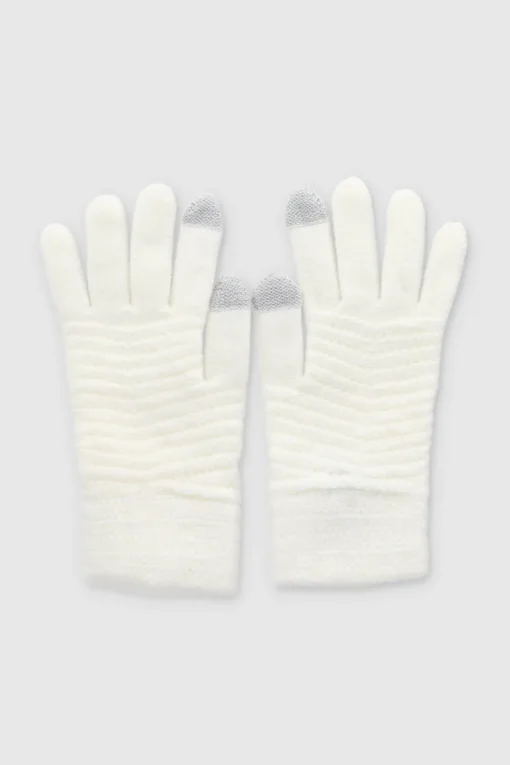 Guantes tejido waffle bicolor