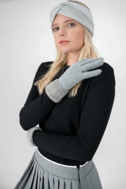 Guantes tejidos trenza