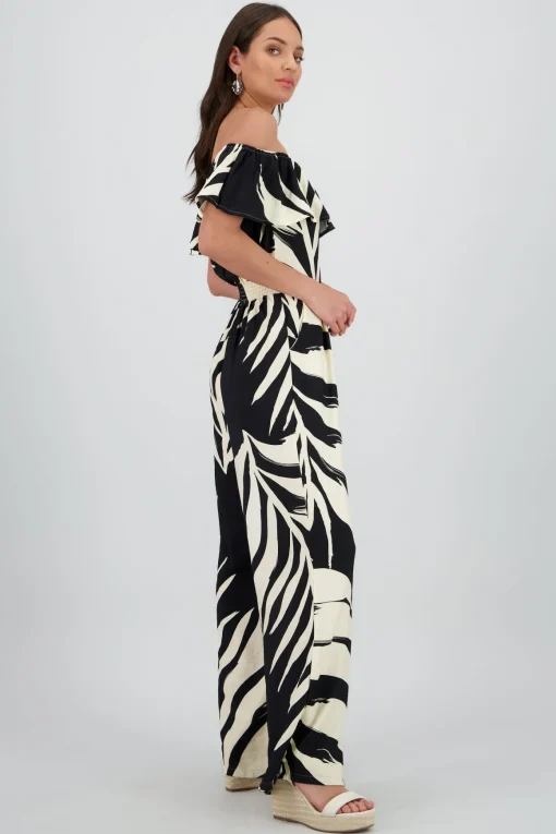 Jumpsuit off shoulder estampado