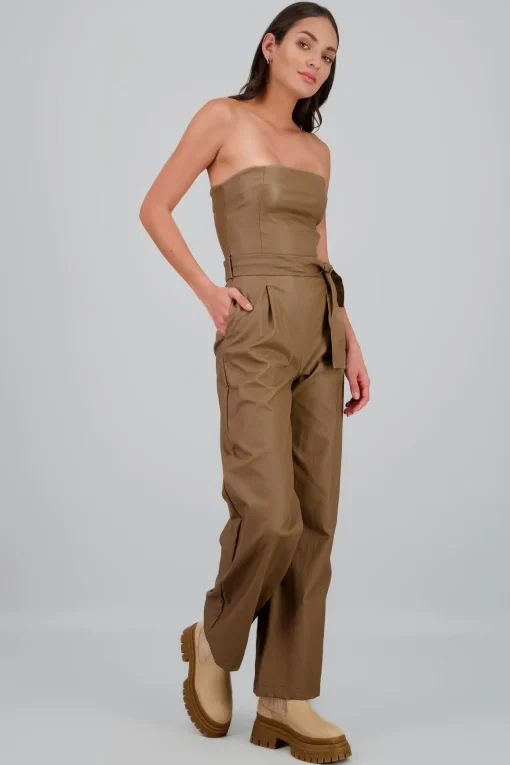 Jumpsuit pu strapples