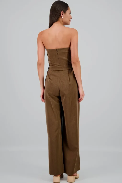 Jumpsuit strapless sastreado