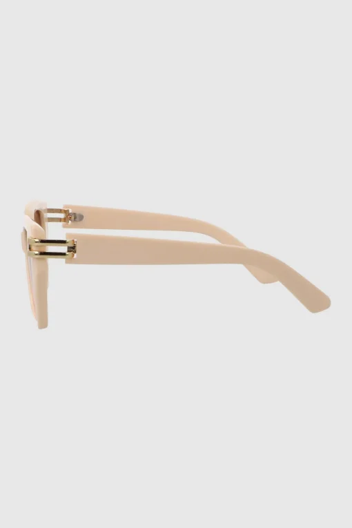 Lente cuadrado cateye con detalle metalico