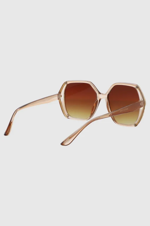 Lente cuadrado geometrico con borde metalico