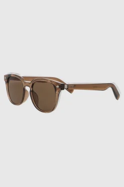 Lente wayfarer pasta delgada detalle metalico
