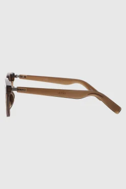 Lente wayfarer pasta delgada detalle metalico
