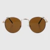 Lentes circulo borde metal