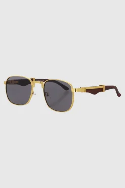 Lentes cuadrados retro metal