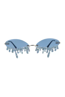 lentes festival ovalo lagrima glitter