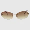 Lentes ovalo rimless