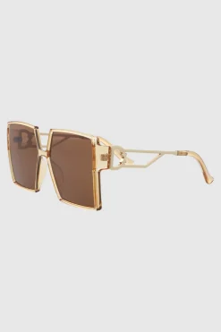 Lentes oversize cuadrados detalle metal