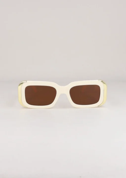 Lentes Rectangulares Detalle Oro