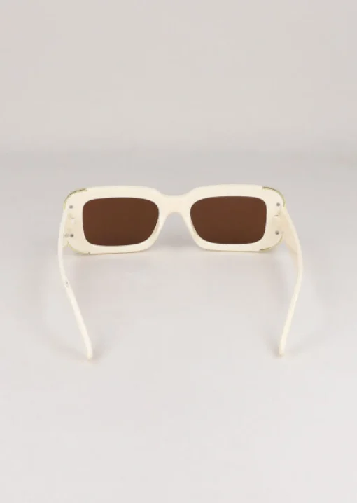 Lentes Rectangulares Detalle Oro
