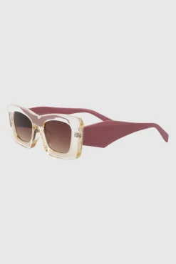 Lentes rectangulo cateye oversize