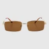 Lentes rectangulo metal