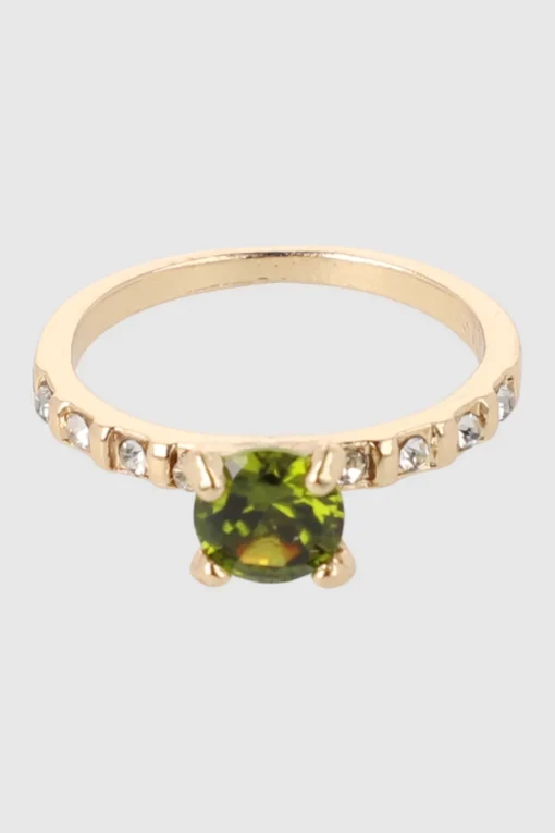 2 P Anillos Circulo Cristal