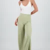 Pantalón Wide Leg Cintura Alta Costuras