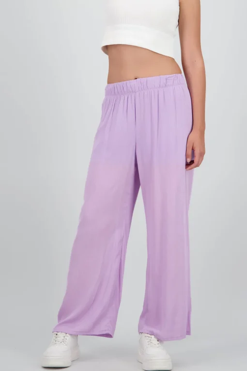 Pantalón Wide Leg Cintura Elástico