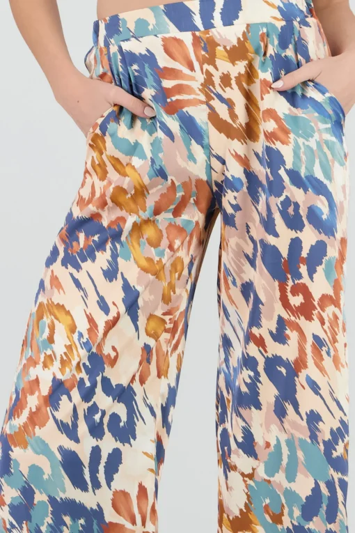 Pantalon amplio det satinado