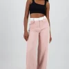 Pantalon fluido detalle contraste franja