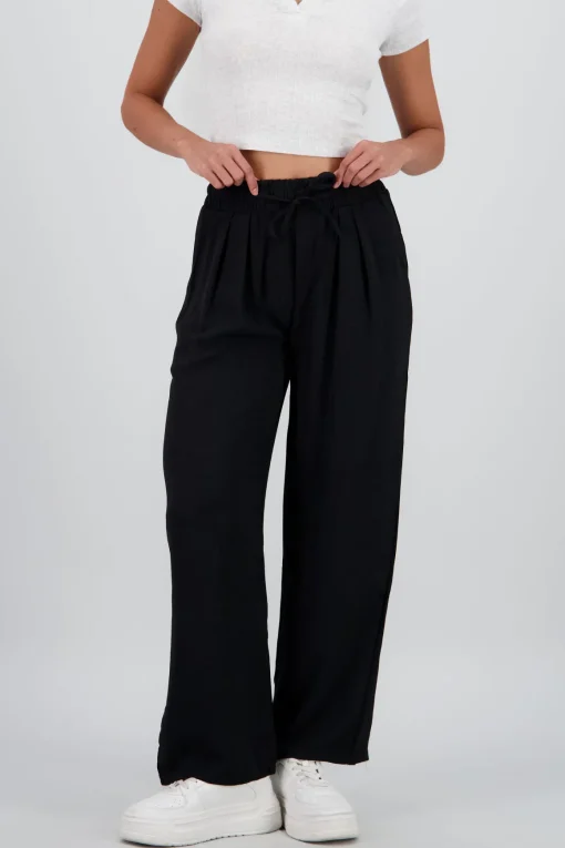 Pantalon fluido liso