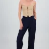 Pantalon tipo sastre detalle pinzas bolsas