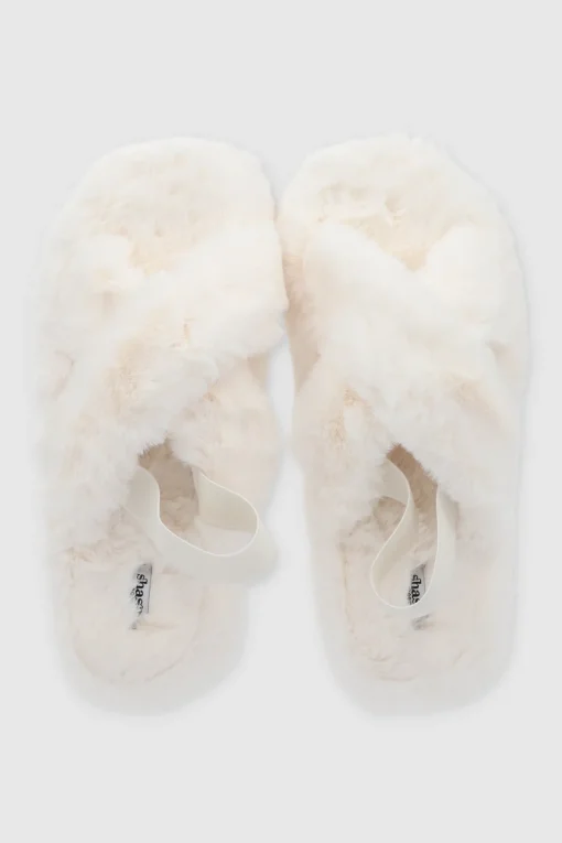 Pantufla cozy cruzada slingback